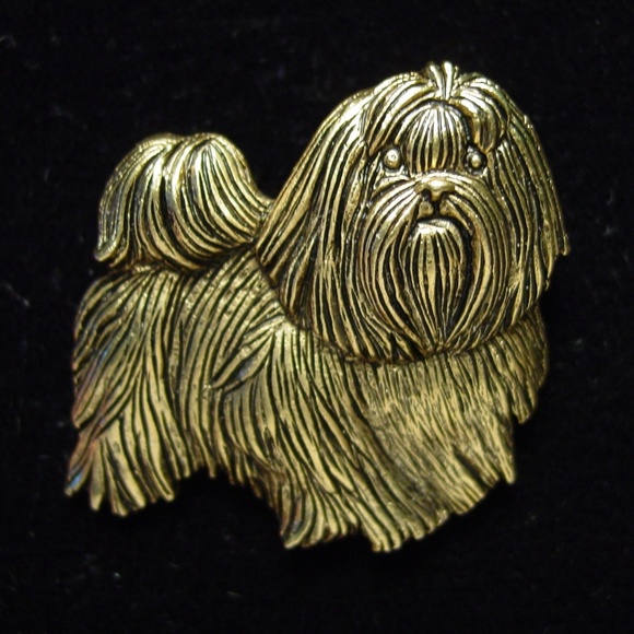 COPY - 🆕 Shih Tzu DOG 'Never a Bad Hair Day' Pin Brooch - Picture 1 of 3